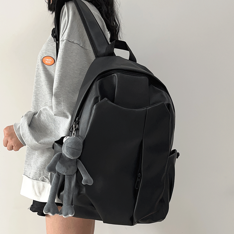 Korean-Style Soft Leather Laptop Backpack for Men & Women, Large Capacity Dual-Use High-End Student Book Bag Korean-Style Soft Leather Laptop Backpack for Men & Women, Large Capacity Dual-Use High-End Student Book Bag