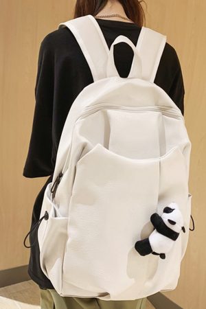 Korean-Style Soft Leather Laptop Backpack for Men & Women, Large Capacity Dual-Use High-End Student Book Bag