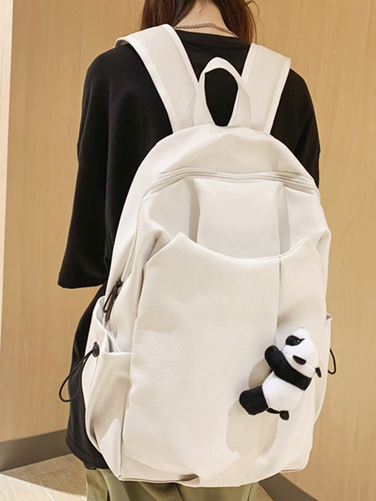 Korean-Style Soft Leather Laptop Backpack for Men & Women, Large Capacity Dual-Use High-End Student Book Bag Korean-Style Soft Leather Laptop Backpack for Men & Women, Large Capacity Dual-Use High-End Student Book Bag