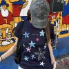 Korean Style Starfish Print Slim Fit Short Sleeve High-Stretch Cotton T-Shirt for Women - Age-Reducing Design