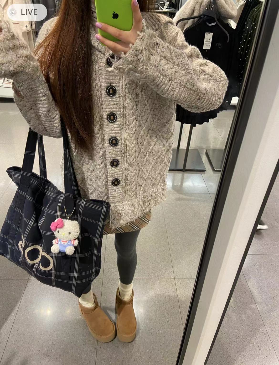 Korean-Style Striped Checkered Canvas Tote Bag, Large Capacity Casual Shoulder Bag for Everyday Use Korean-Style Striped Checkered Canvas Tote Bag, Large Capacity Casual Shoulder Bag for Everyday Use