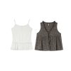Korean-Style Two-Piece Checkered Camisole Vest Set for Women - Summer Slimming High-End Look
