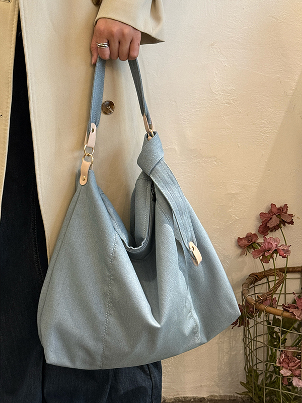 Korean-Style Vintage Large Capacity Denim Tote Bag for Women - 2025 Commuting Shoulder & Niche Crossbody Bag Korean-Style Vintage Large Capacity Denim Tote Bag for Women - 2025 Commuting Shoulder & Niche Crossbody Bag