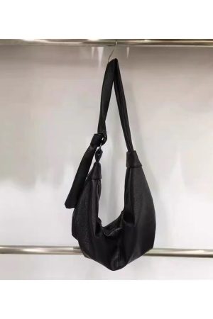 Korean Style Vintage Soft Leather Dumpling Bag - Large Capacity Casual Crossbody Shoulder Bag for Everyday Use