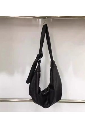 Korean Style Vintage Soft Leather Dumpling Bag - Large Capacity Casual Crossbody Shoulder Bag for Everyday Use