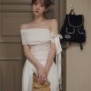 Korean Style Women's One-Shoulder Ruffle Lace Short Sleeve T-shirt - Summer Holiday White Top for Instagram Ready Looks