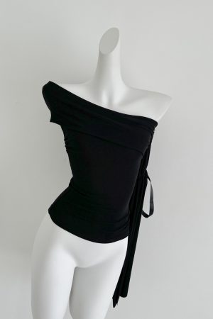 Korean Style Women's One-Shoulder Ruffle Lace Short Sleeve T-shirt - Summer Holiday White Top for Instagram Ready Looks