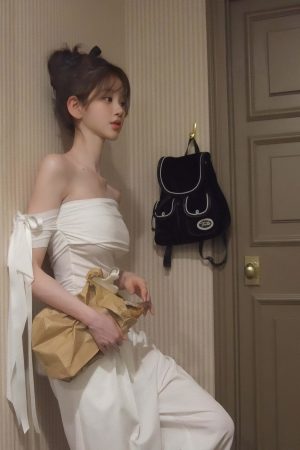 Korean Style Women's One-Shoulder Ruffle Lace Short Sleeve T-shirt - Summer Holiday White Top for Instagram Ready Looks