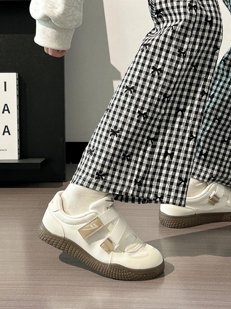 Korean Style Women's Versatile Breathable White Velcro Sneakers - Niche Design for Spring and Summer Korean Style Women's Versatile Breathable White Velcro Sneakers - Niche Design for Spring and Summer