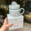 Kuromi Ceramic Mug with Lid - Cute High-Value Home & Office Coffee Cup for Girls - Kawaii Style Drinkware