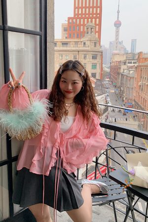 Lace Edge Chiffon Cardigan for Women - Sheer Plus Size Sun Protection Top, Thin and Airy for Spring and Summer Fashion