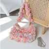 Lace Flower Underarm Bag - Pink Fairy Romantic Crossbody Bag for Spring/Summer, Sweet Girl Aesthetic, Niche Design