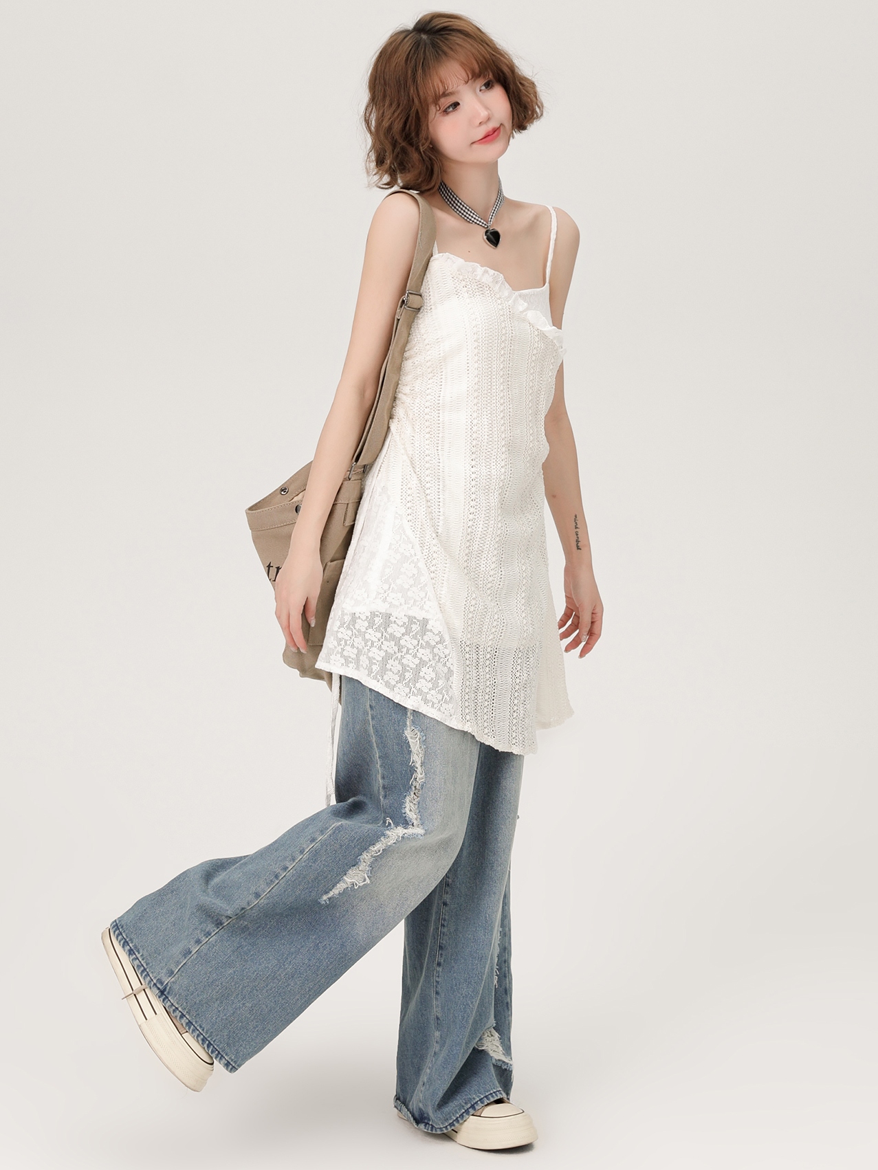 Lace Hollow-Out Camisole Dress for Women - Summer Layered Loose Slimming Dress, Girly Style, Niche Fashion, Y2K Trend Lace Hollow-Out Camisole Dress for Women - Summer Layered Loose Slimming Dress, Girly Style, Niche Fashion, Y2K Trend