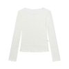 Lace Mesh Long Sleeve Versatile Layering Tee - Trendy Base Shirt for 90s and Y2K Fashion Styles