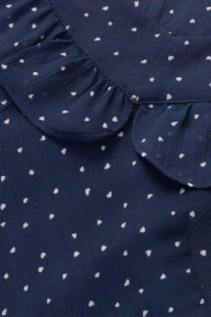 Lace Trim Polka Dot Dress with Flutter Sleeves and Waist Tie - Slim Fit Summer 2025 Women's Fashion