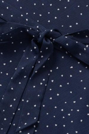 Lace Trim Polka Dot Dress with Flutter Sleeves and Waist Tie - Slim Fit Summer 2025 Women's Fashion