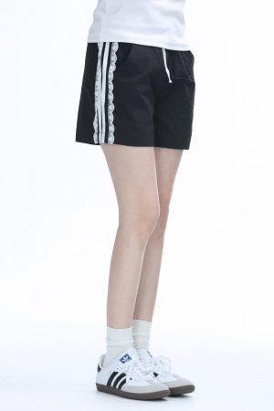Lace Trim Spliced Ultra-Short Casual Shorts for Women - Summer Quick-Dry Sports Hot Pants - Y2K Style