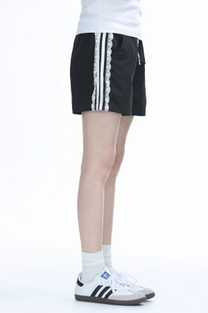 Lace Trim Spliced Ultra-Short Casual Shorts for Women - Summer Quick-Dry Sports Hot Pants - Y2K Style