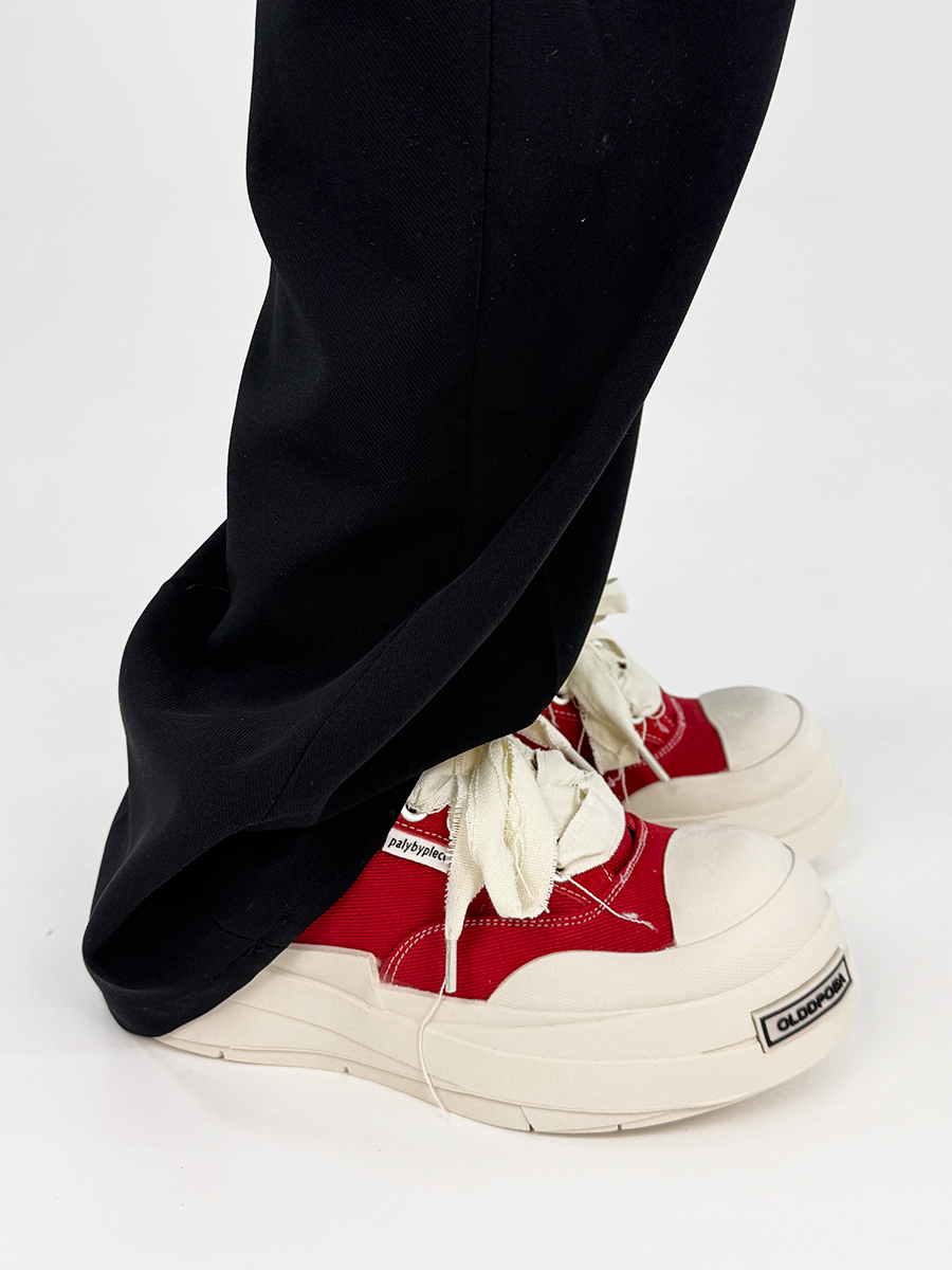 Lace-Up Canvas Shoes for Men and Women, Thick-Soled Height-Increasing Retro Sneakers, Niche National Trend Black Couple Shoes Lace-Up Canvas Shoes for Men and Women, Thick-Soled Height-Increasing Retro Sneakers, Niche National Trend Black Couple Shoes