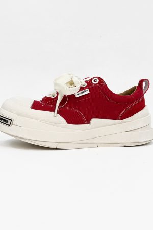 Lace-Up Canvas Shoes for Men and Women, Thick-Soled Height-Increasing Retro Sneakers, Niche National Trend Black Couple Shoes