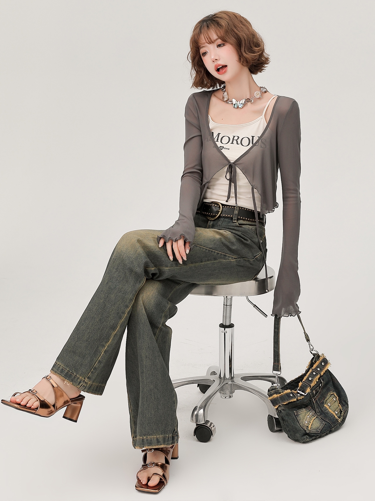 Lace-Up Long Sleeve Cardigan for Women - American Style Spicy Girl Sun Protection Top - Thin, Cool Summer Fashion Lace-Up Long Sleeve Cardigan for Women - American Style Spicy Girl Sun Protection Top - Thin, Cool Summer Fashion