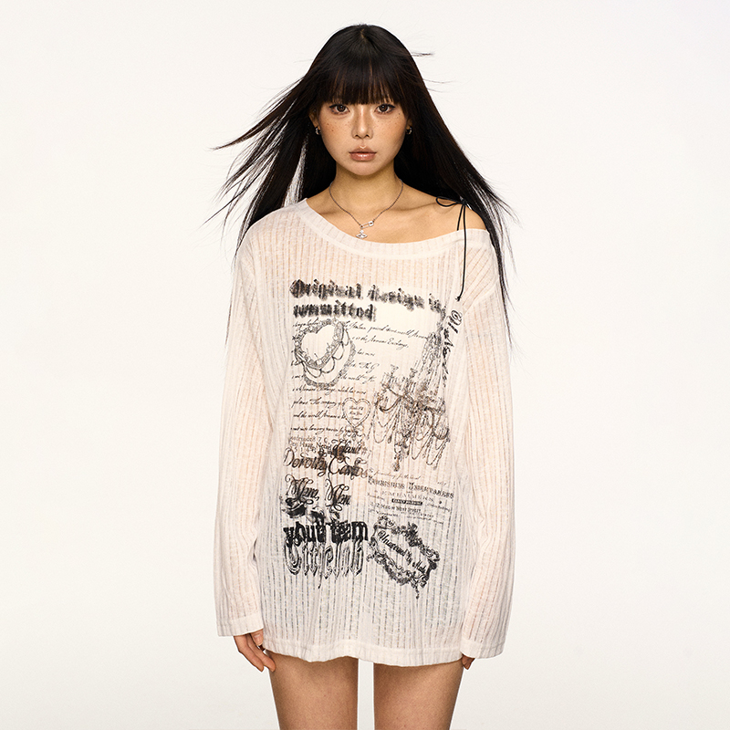 Lace-Up Off-Shoulder T-Shirt for Women - Summer Loose Fit American Style Top, Sweet & Spicy Versatile Cover-Up, Y2K Trend Lace-Up Off-Shoulder T-Shirt for Women - Summer Loose Fit American Style Top, Sweet & Spicy Versatile Cover-Up, Y2K Trend