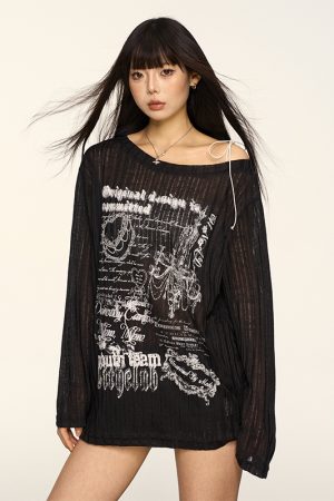 Lace-Up Off-Shoulder T-Shirt for Women - Summer Loose Fit American Style Top, Sweet & Spicy Versatile Cover-Up, Y2K Trend