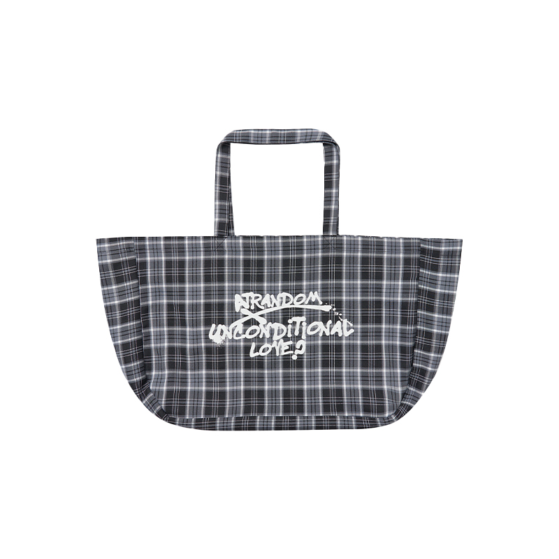 Large Capacity Black and White Checkered Graffiti Text Beach Shoulder Tote Bag - Trendy Y2K Style Large Capacity Black and White Checkered Graffiti Text Beach Shoulder Tote Bag - Trendy Y2K Style