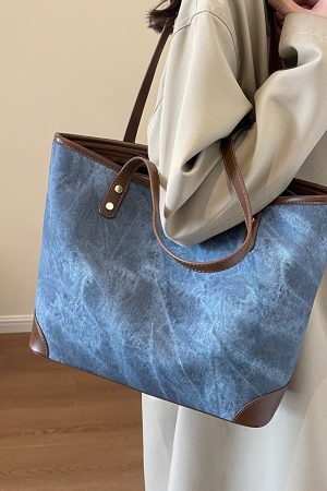 Large-Capacity Casual Tote Bag for Women - Versatile Spring 2025 Commuting & Travel Shoulder Bag