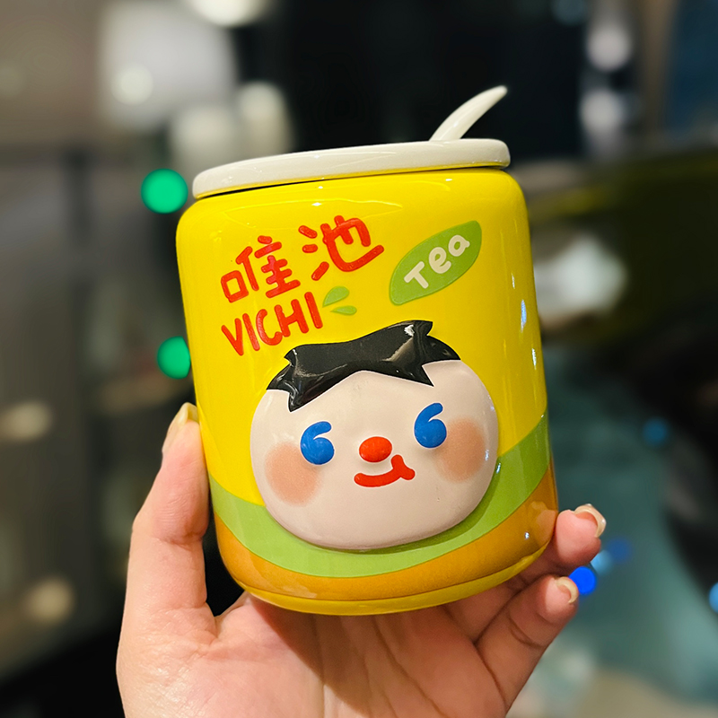 Large Capacity Ceramic Mug with Lid and Straw - Cute Summer Drinkware for Water, Coffee, and Iced Beverages Large Capacity Ceramic Mug with Lid and Straw - Cute Summer Drinkware for Water, Coffee, and Iced Beverages