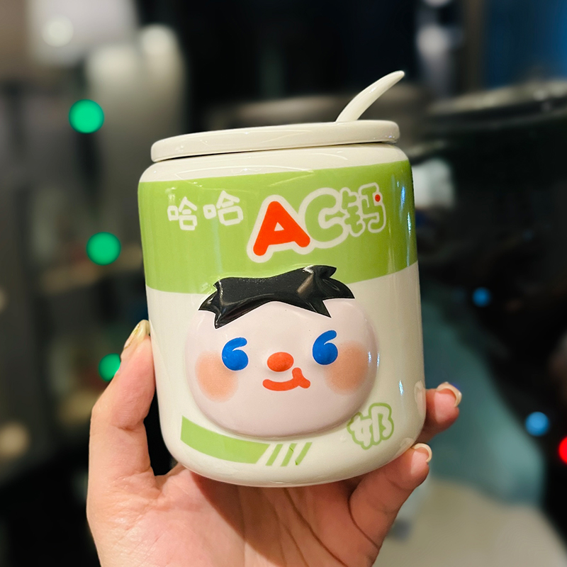 Large Capacity Ceramic Mug with Lid and Straw - Cute Summer Drinkware for Water, Coffee, and Iced Beverages Large Capacity Ceramic Mug with Lid and Straw - Cute Summer Drinkware for Water, Coffee, and Iced Beverages