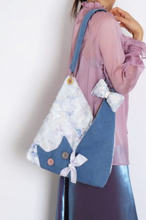 Large Capacity Cowboy Cat Underarm Crossbody Hobo Bag for Women - 2025 Spring/Summer Collection