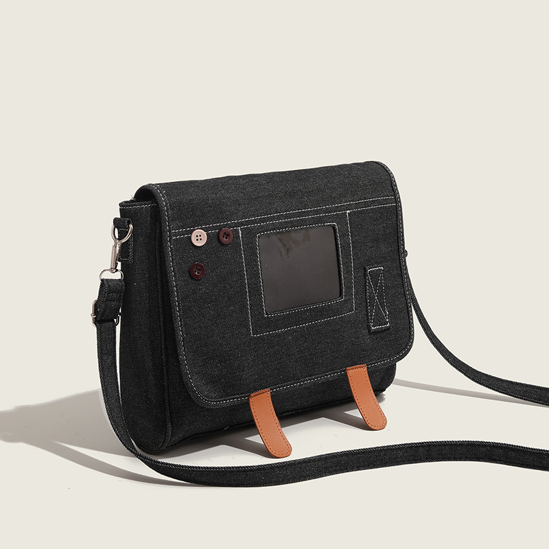Large Capacity Denim Crossbody Bag - Casual Japanese Style Shoulder Bag for Students and Work Large Capacity Denim Crossbody Bag - Casual Japanese Style Shoulder Bag for Students and Work