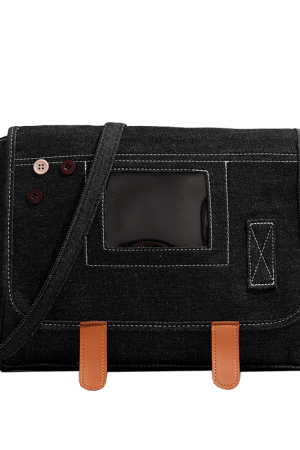 Large Capacity Denim Crossbody Bag - Casual Japanese Style Shoulder Bag for Students and Work