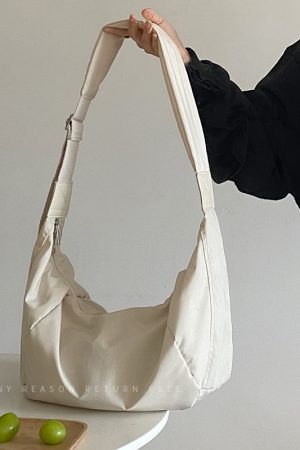 Large Capacity Dumpling Crossbody Bag for Women - 2024 Autumn Winter Down Cotton, Simple & Versatile Shoulder Bag