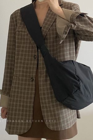 Large Capacity Dumpling Crossbody Bag for Women - 2024 Autumn Winter Down Cotton, Simple & Versatile Shoulder Bag