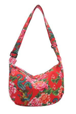 Large Capacity Floral Canvas Shoulder Bag for Women - Versatile Crossbody Dumpling Bag, 2025 Summer Style
