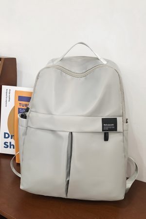 Large Capacity French Double Shoulder Bag - Simple Sports Backpack for Students & Travel - Versatile School Bag for Short Trips