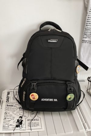 Large Capacity French Sports Backpack, Double Shoulder Student Bag, Travel Computer Bag for School and Classes