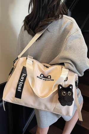 Large Capacity Handheld and Crossbody Luggage Bag with Wet-Dry Separation for Sports, Fitness, Travel, and Maternity - Versatile and Fashionable