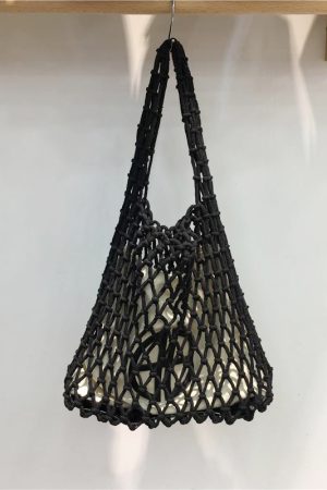 Large Capacity Handmade Woven Fishing Net Tote Bag - Korean Instagram Style Spring/Summer Shoulder Bag for Women
