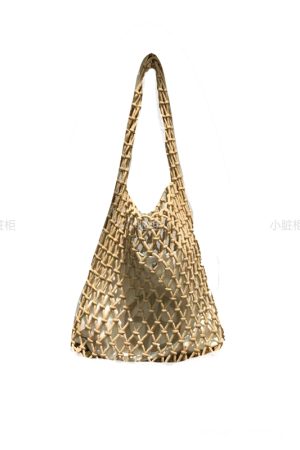 Large Capacity Handmade Woven Fishing Net Tote Bag - Korean Instagram Style Spring/Summer Shoulder Bag for Women