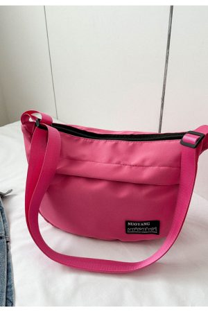 Large Capacity Harajuku Retro Casual Canvas Bag - Waterproof Dumpling Crossbody Bag for College Students and Women