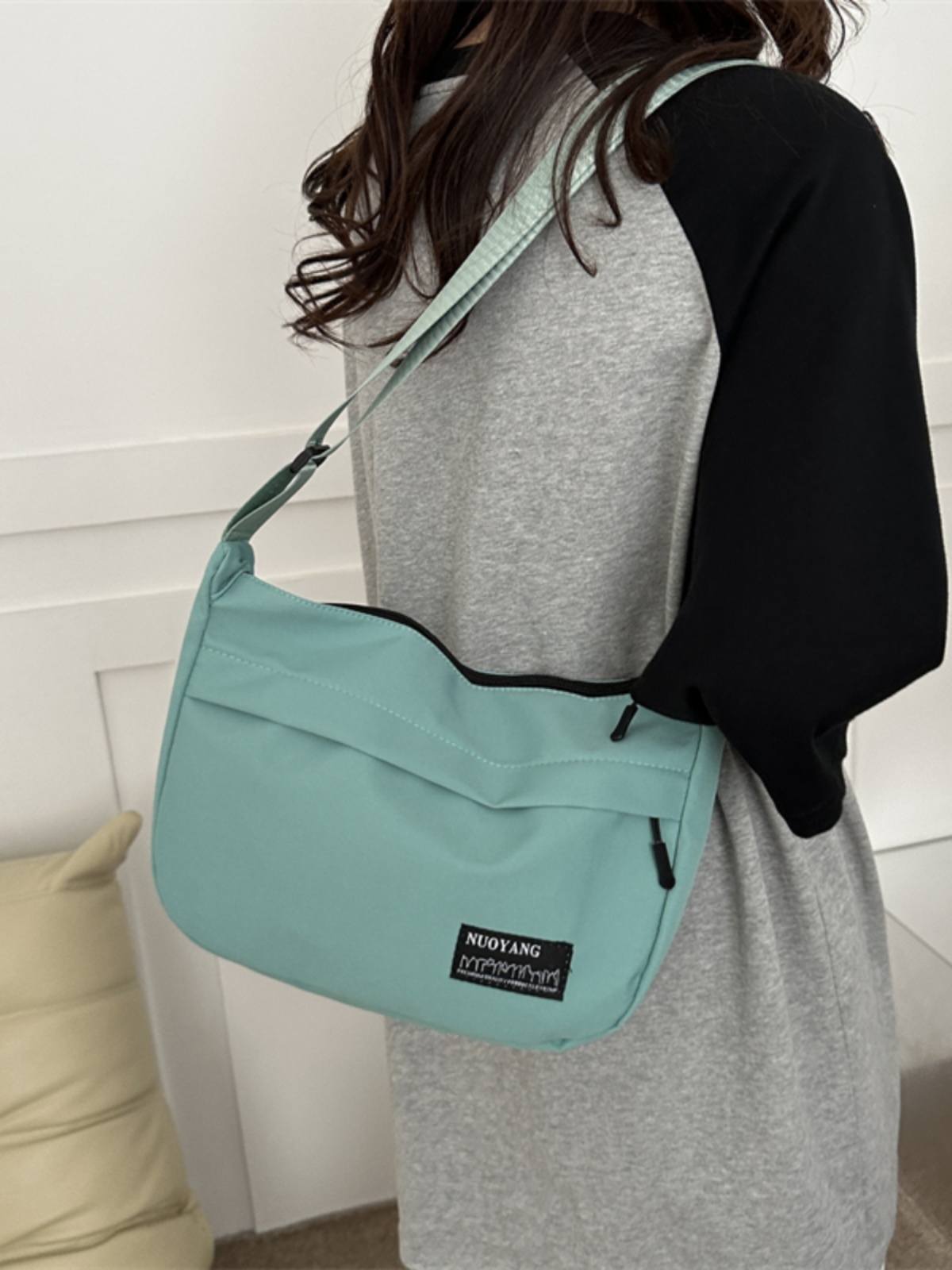 Large Capacity Harajuku Retro Casual Canvas Bag - Waterproof Dumpling Crossbody Bag for College Students and Women Large Capacity Harajuku Retro Casual Canvas Bag - Waterproof Dumpling Crossbody Bag for College Students and Women