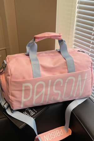 Large Capacity Lightweight Women's Travel Bag - Sports Fitness Bag with Dry Wet Separation for Swimming & Handheld Storage