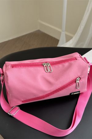 Large Capacity Nylon Women's Crossbody Bag with Wide Shoulder Strap - Trendy High-End Toast Pillow Style 2025