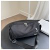 Large Capacity Nylon Women's Crossbody Bag with Wide Shoulder Strap - Trendy High-End Toast Pillow Style 2025