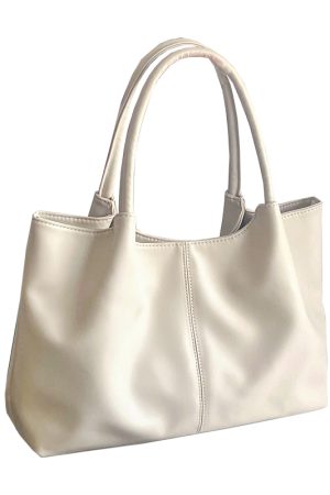 Large Capacity PU Leather Tote Bag for Women - Versatile Korean Style Fashion Commuting Shoulder Bag 2024