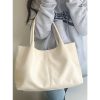 Large Capacity PU Leather Tote Bag for Women - Versatile Korean Style Fashion Commuting Shoulder Bag 2024