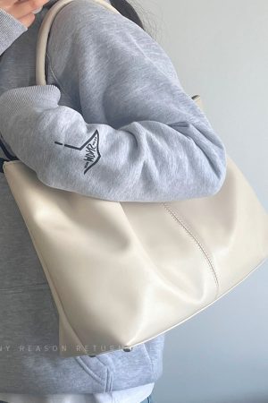 Large Capacity PU Leather Tote Bag for Women - Versatile Korean Style Fashion Commuting Shoulder Bag 2024